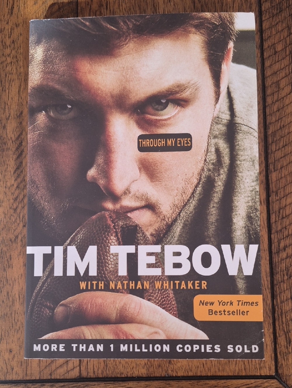 Tim Tebow "Through My Eyes" Paperback - Brown, White, Orange Cover